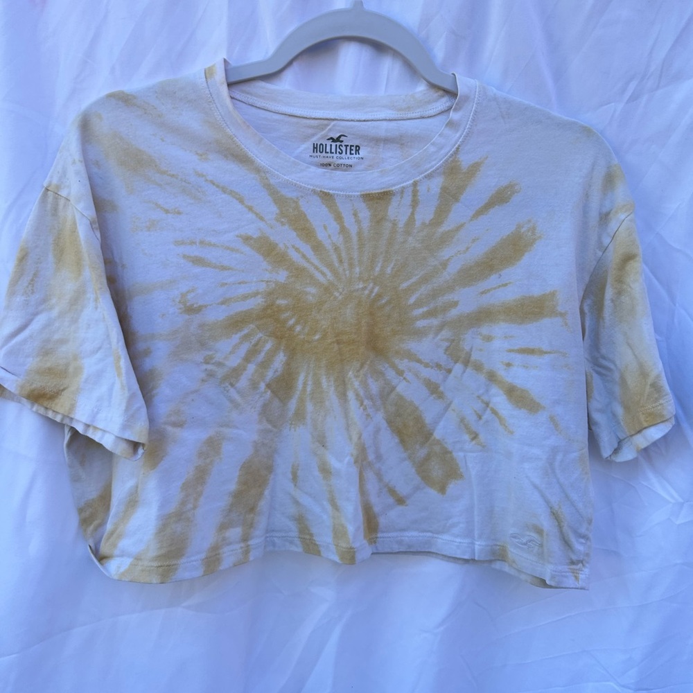 Hollister Tie-Dye Cropped Tee Shirt, XS